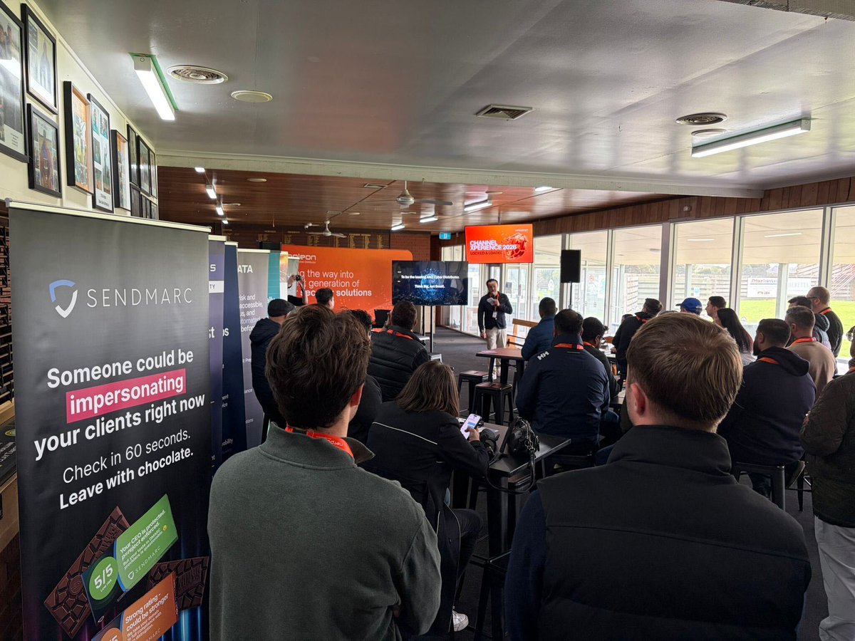 Sendmarc's tweet photo. Had a blast on the range yesterday with our partners at Netpoleon's Channel Xperience 2026. Clay targets, V8 hot laps, and good company at Frankston.
Sydney partners, we're doing it all again on September 17. See you there.
#Netpoleon #ChannelXperience2026 #DMARC https://t.co/MTPiec00np