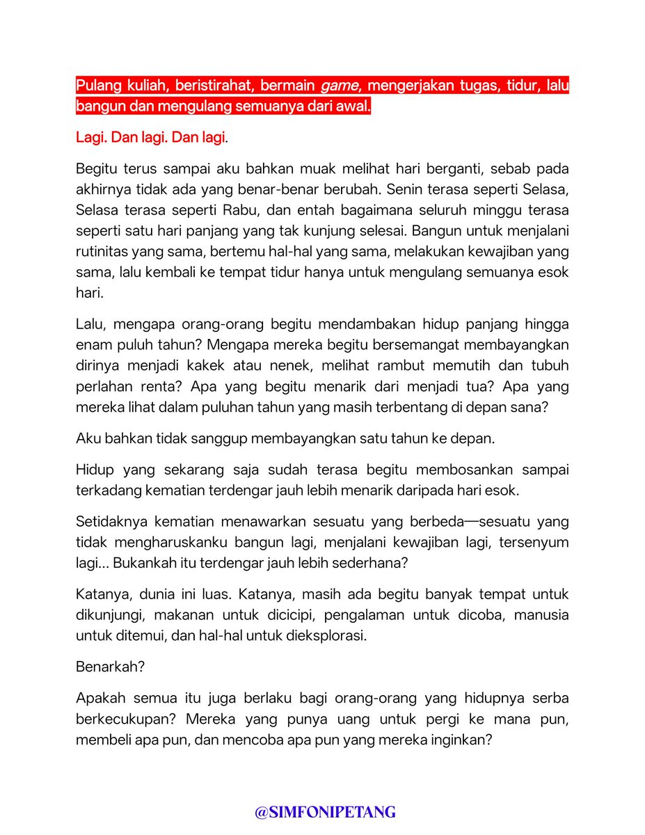 Simfonipetang's tweet photo. Neverending Loop. 

⚠️ Suicidal mind and depression. https://t.co/fbg7QYB9eH
