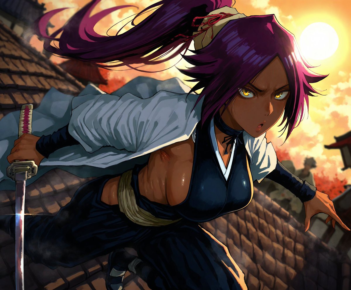 RaRuAI_safe's tweet photo. Yoruichi... Are You Switching Mics? 🐈‍⬛🎤

A karaoke night...

After all that singing, #Yoruichi from #Bleach seems to have discovered that maybe she prefers a different kind of microphone. 🔥

12 highly detailed NSFW image live on Patreon. https://t.co/5dBr9dypmV