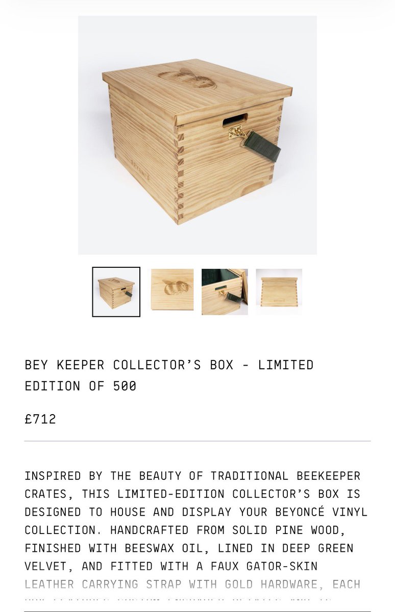beysleftovers's tweet photo. Bury my ashes in the $948.10 Bey Keeper Collector’s Box https://t.co/NjOzzgvseF