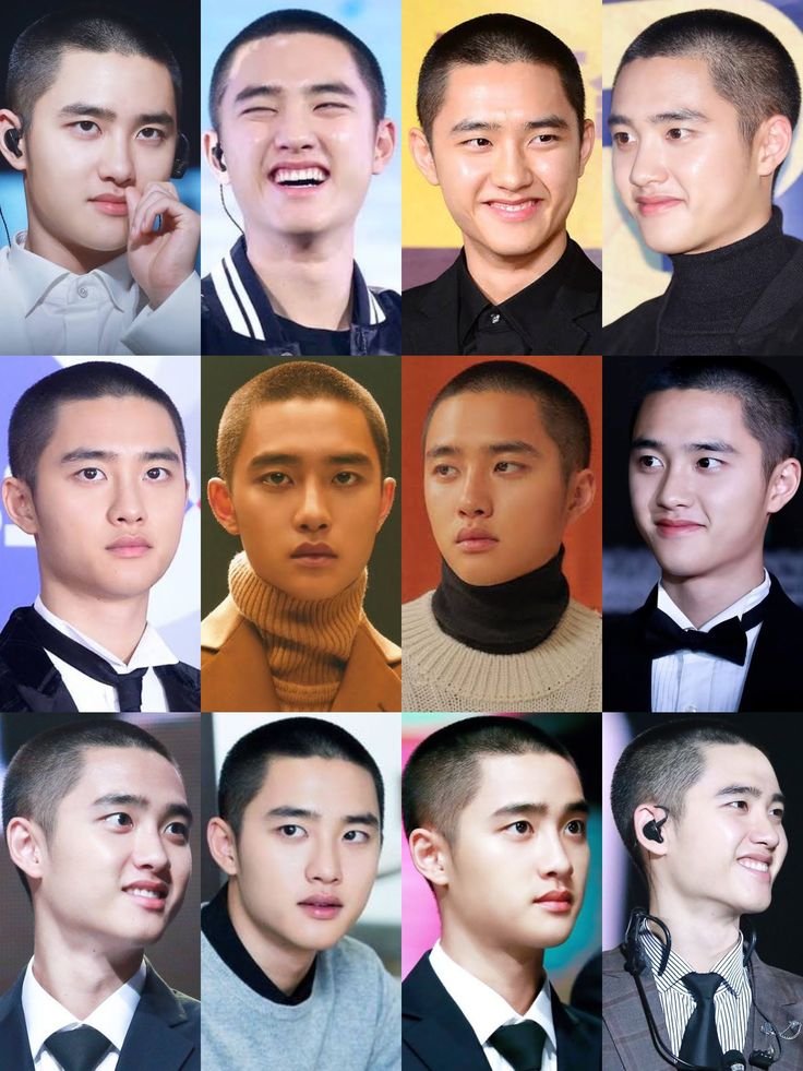 exoh_sarang's tweet photo. Category: Kpop male idols who nailed the buzzcut — with Kyungsoo setting the bar https://t.co/fGRckttzdn