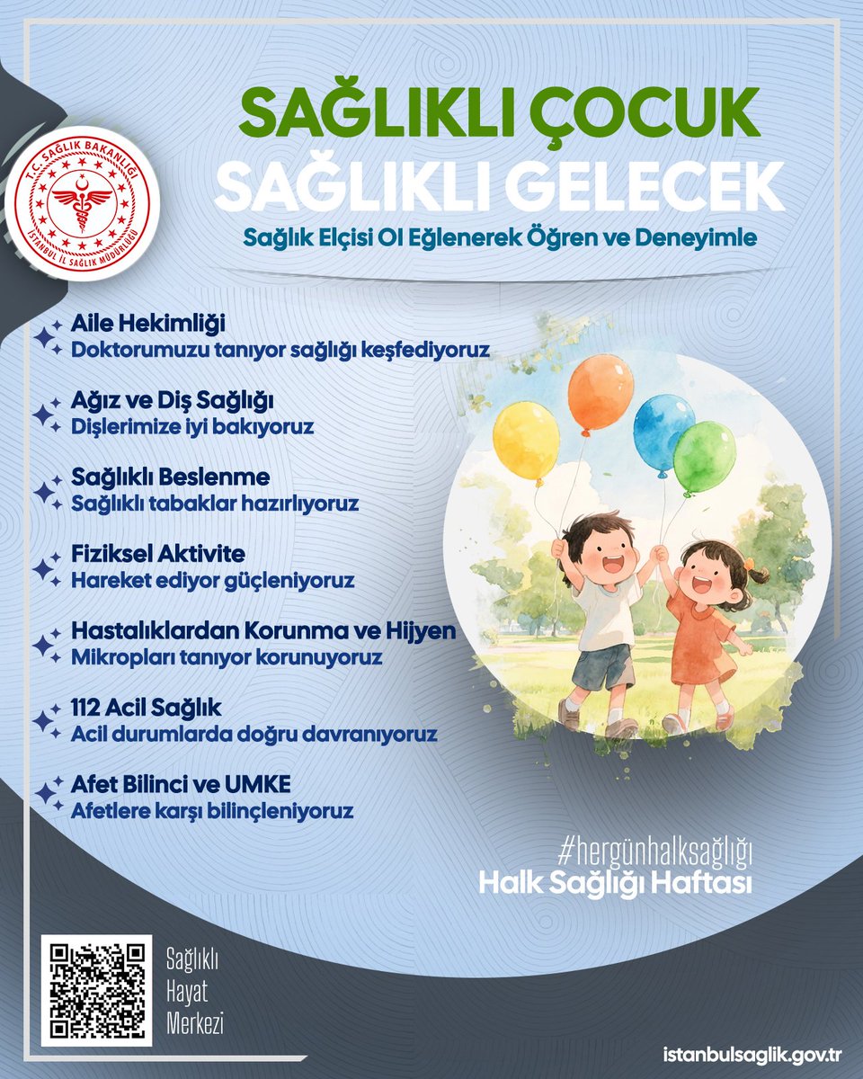 ismgovtr's tweet photo. Sağlıklı nesiller, sağlık bilinciyle büyüyen çocuklarla mümkün. 🌱

Sağlıklı Çocuk, Sağlıklı Gelecek Eğitim Programı ile çocuklarımız; sağlıklı beslenmeden ağız ve diş sağlığına, hijyenden fiziksel aktiviteye, aile hekimliğinden 112 Acil Sağlık Hizmetleri ve afet bilincine kadar sağlıklı yaşamın temel adımlarını öğreniyor.

Öğrendiklerini ailelerine ve çevrelerine taşıyarak birer “Sağlık Elçisi” oluyorlar. 💚

#HalkSağlığıHaftası