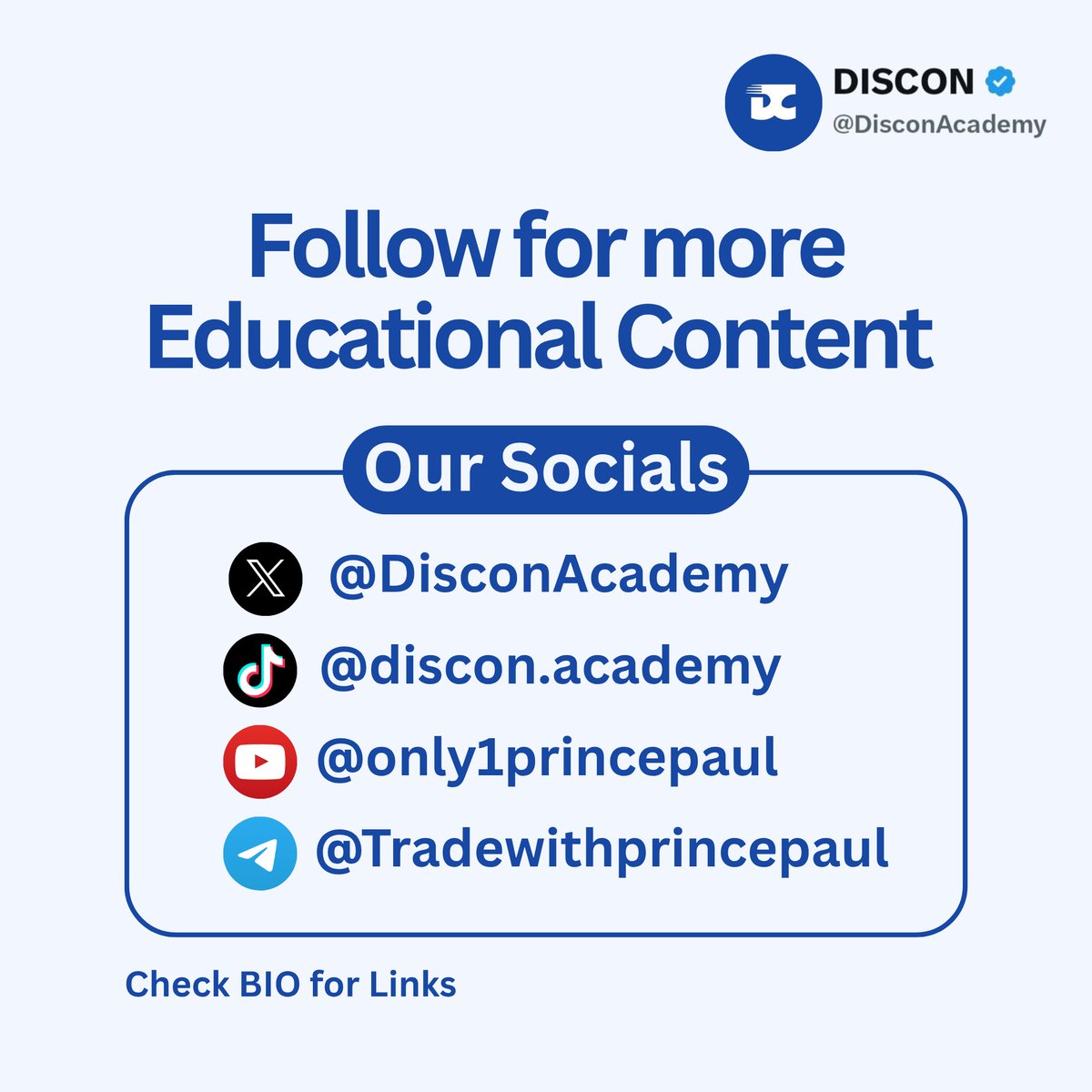DisconAcademy's tweet photo. CRT + HTF Key levels.
A lot of traders trade CRT blindly. CRT is best traded off of Higher timeframe key levels. 
These Higher timeframe key levels are basically what is going to sponsor the Identified CRT BIAS.
Otherwise the setup could fail halfway. 
Repost, and follow for more trading Tips. 
#disconacademy #CRT #Keylevels #forextrading