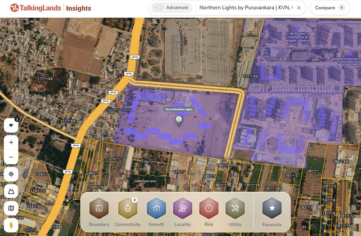 TalkingLands's tweet photo. Purva Northern Lights, Bagalur
~25 acres · 8 towers · 2 & 3 BHK · Handover by 2029.
✈️ Located on SH-104 in North Bengaluru’s airport growth corridor.
See exact plot boundaries + connectivity:
https://t.co/vWLsCMmufV
#Bengaluru #Bagalur #RealEstate #Puravankara #TalkingLands https://t.co/gYw60pZkJ1