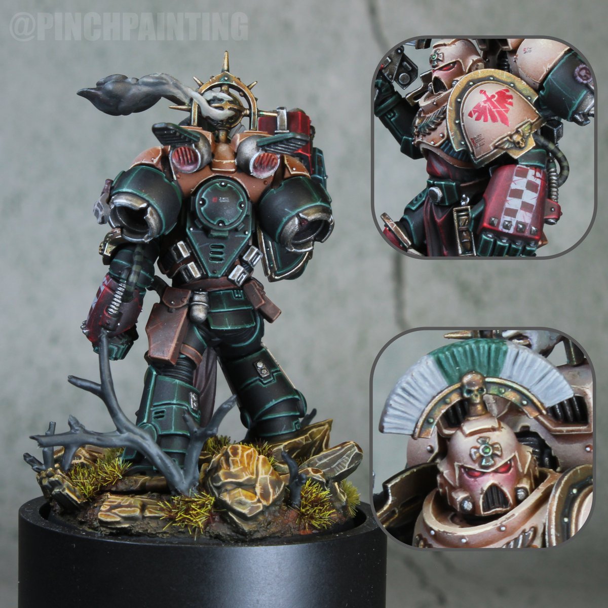 PinchPainting's tweet photo. Jump captain for my dark angels successors.

Didn't want the Armageddon banner but the ancient body is super solid model for conversions

#40k #warhammer #warhammer40k #spacemarine https://t.co/Lfv1I8zfxH