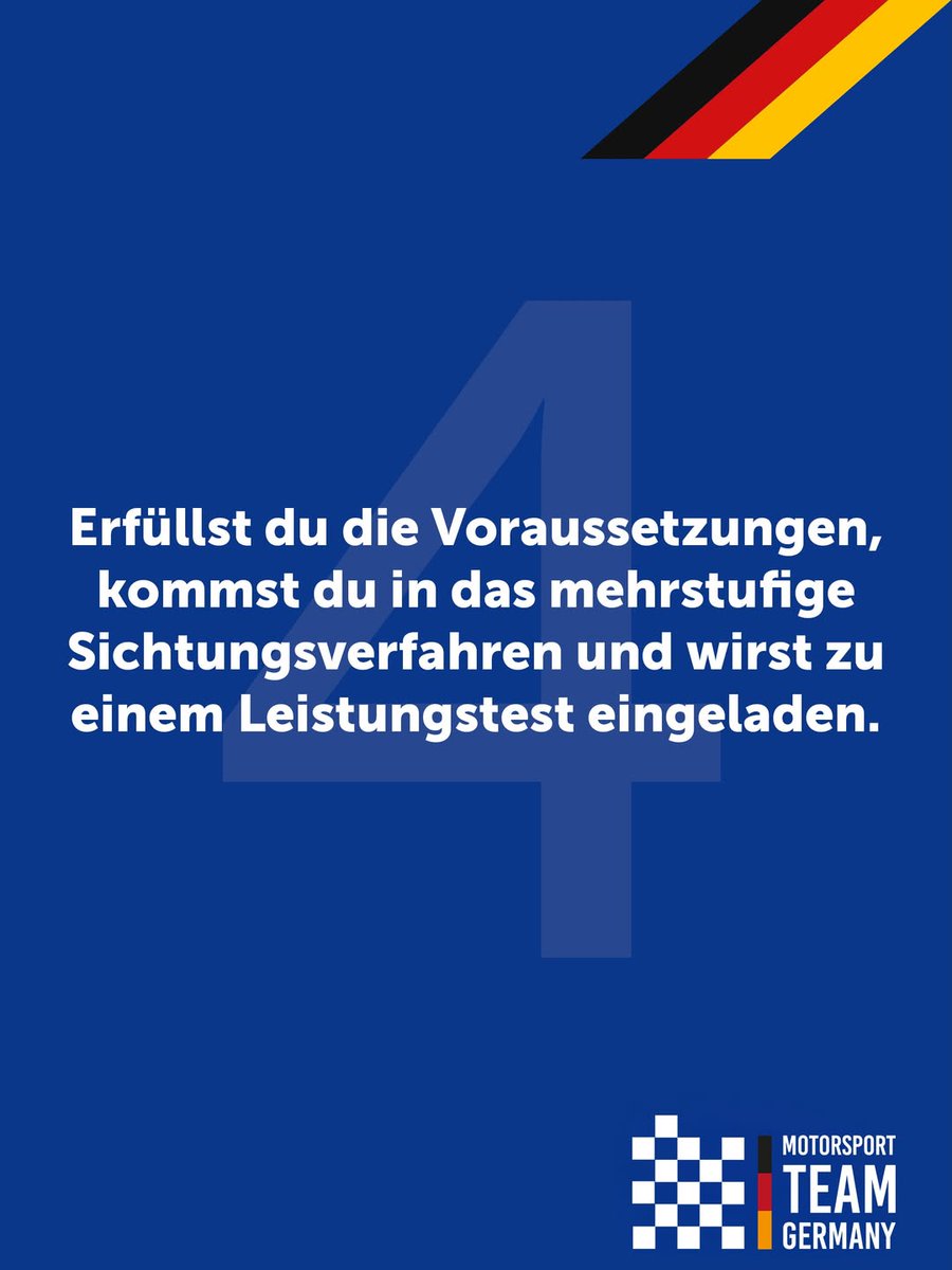IsrealPeakthg's tweet photo. Want to apply for the Motorsport Team Germany 2027 squad but don’t know how? Here’s a step-by-step guide on what to do, what to look out for, and what to expect after applying. https://t.co/bvZ5DNMVuX