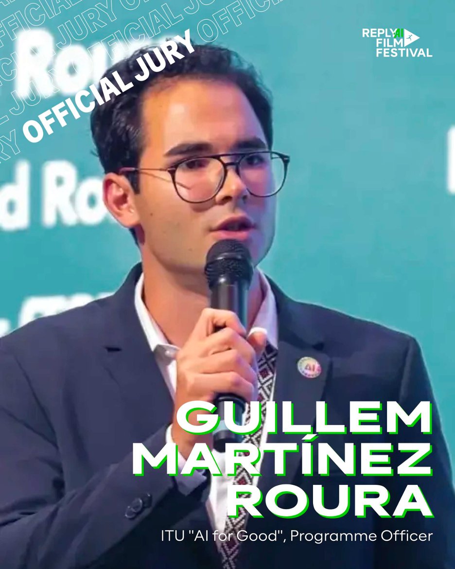 guillem_girona's tweet photo. Honored to represent @ITU at the 3rd @ReplyChallenges AI Film Festival during the 83rd Venice International Film Festival. As jury member, I will present the @AIforGood Good Award, celebrating films tackling global challenges through AI+creativity. Winners announced 6 September! https://t.co/y30gdVKRwm