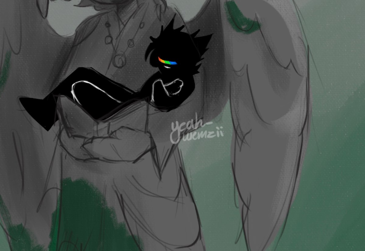 yeah_wemzii's tweet photo. A nap in king parrot’s stone arms. Being cared for isn’t so easy when you’re a manipulator, a rock falls on your head as you indulge in undeserved peace, and the universe said I hate you, because you are hate. Liars never find peace, Spoke. 

#havocduo #parrotx2 #spokeishere https://t.co/K2vHLbh2LD