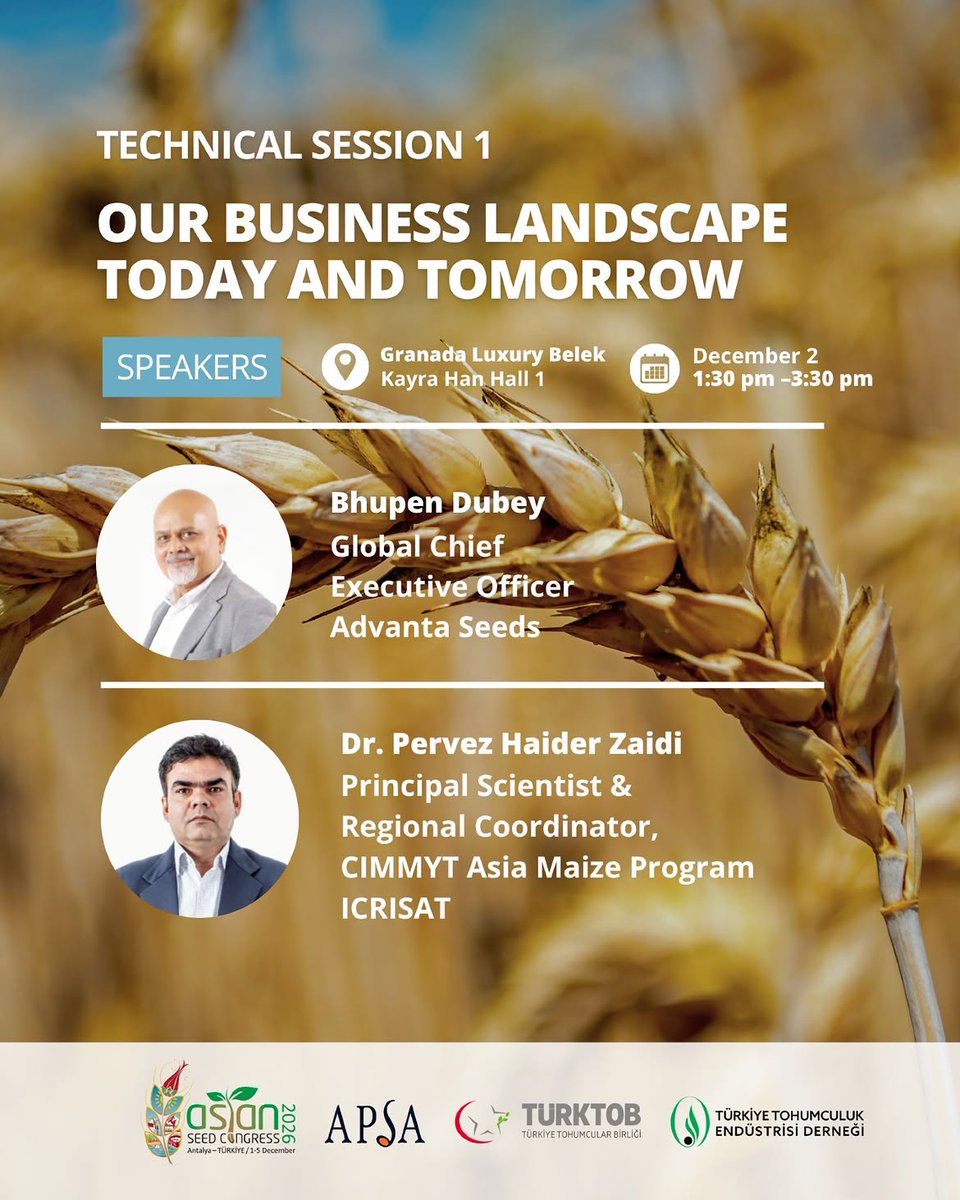 turktedd's tweet photo. “Köklerimizden Güç Alıyor, Sürdürülebilir Bir Gelecek İçin Yenilik Yapıyoruz” temasıyla düzenlenecek 2026 Asian Seed Congress’in ilk teknik oturumu “Bugünün ve Yarının İş Dünyası”, kongre haftasının sektörel ve ticari gündemine yön verecek. https://t.co/O02EY2flsp