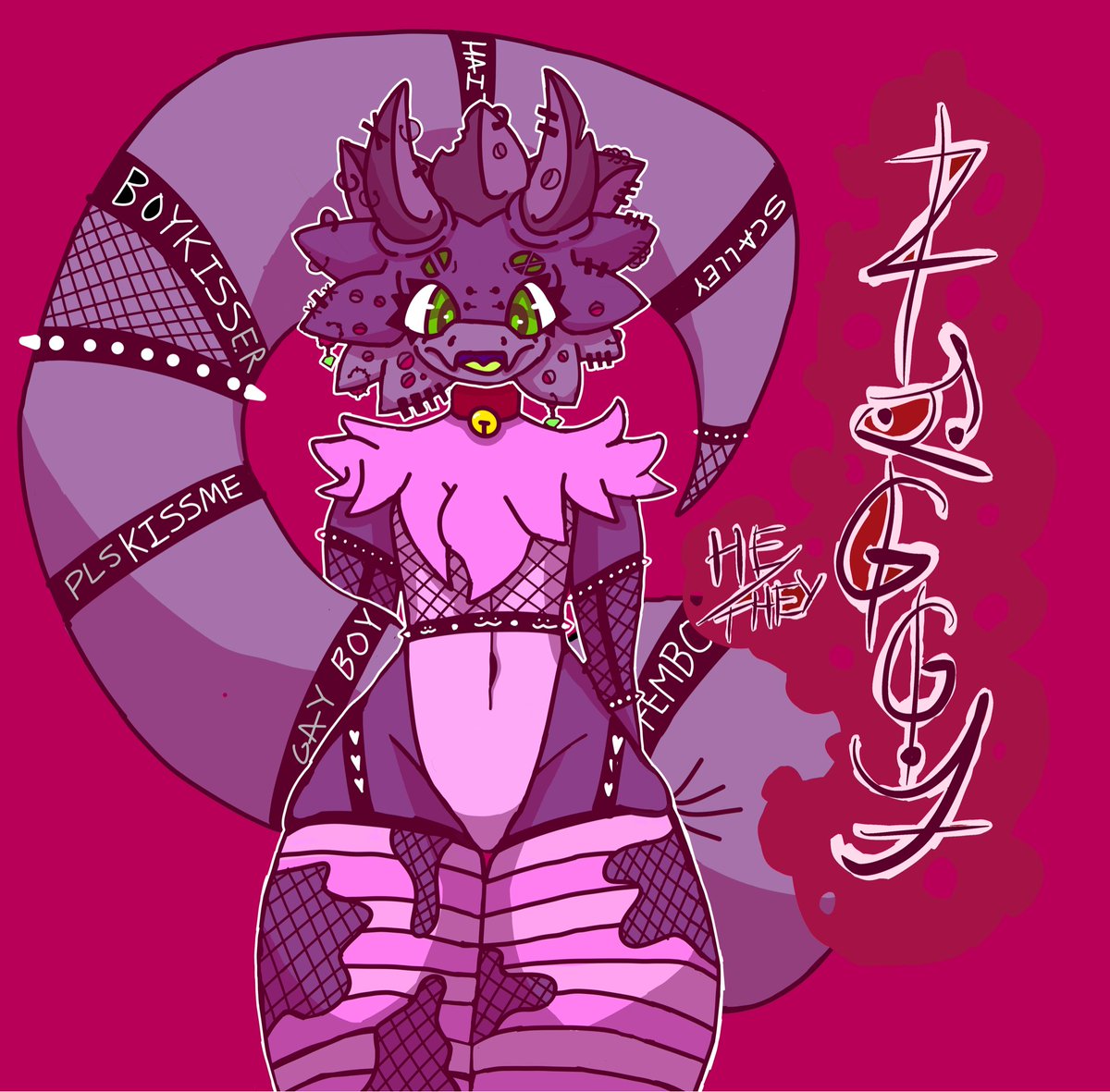 DXTXH777's tweet photo. Ziggy my main sona and face of my account 
#ocart #oc #fursona #furry #furryart #koboldart #scalieart #scalie #artedigital https://t.co/SmxpOnm7Vy