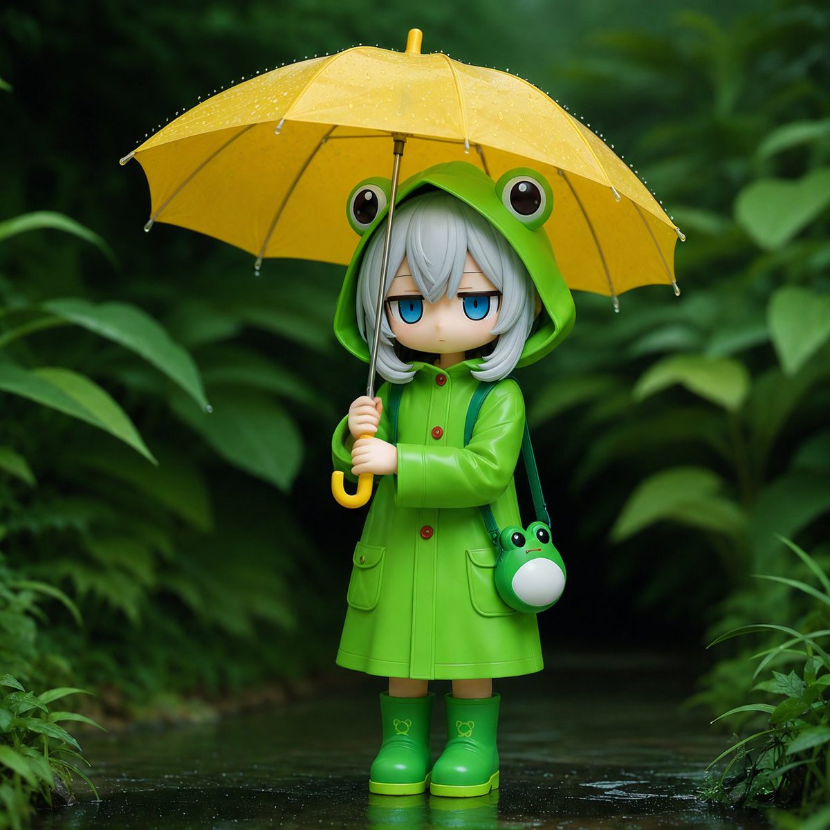 onaka_1pie_mac's tweet photo. 衣装お借りしました！
うちの環境だとなぜか女の子がカエルになるので
ちょっとだけプロンプト追加しました🐸👇

1girl, solo, full body, silver hair, jitome, blue eyes,outdoor

#AIイラスト #双人プロンプト https://t.co/o38tr6q6L0