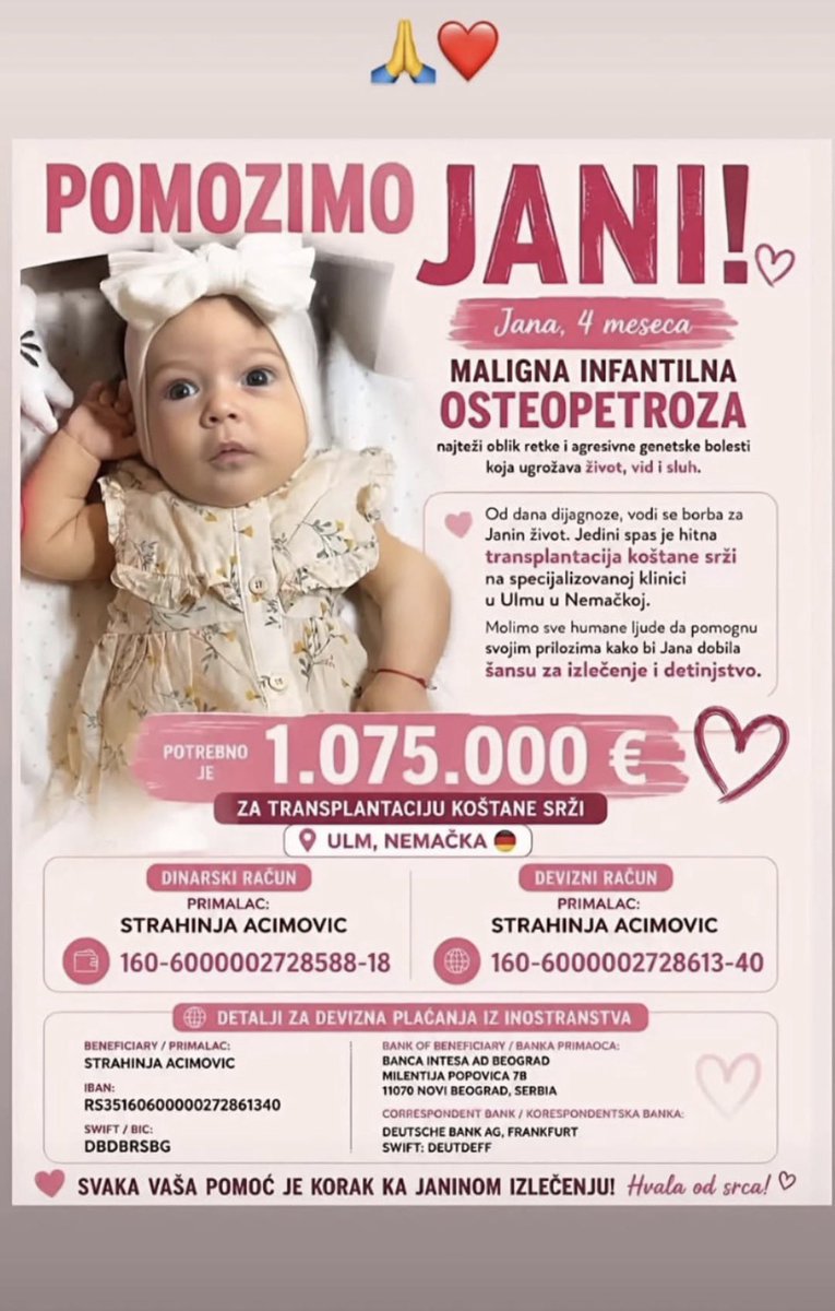 MilosMiilutinac's tweet photo. 🙏🏻❤️ ako kosta lek za dete na ovom svetu milion evra dabogda izgoreo do temelja !!! https://t.co/9XJa0NpDbQ