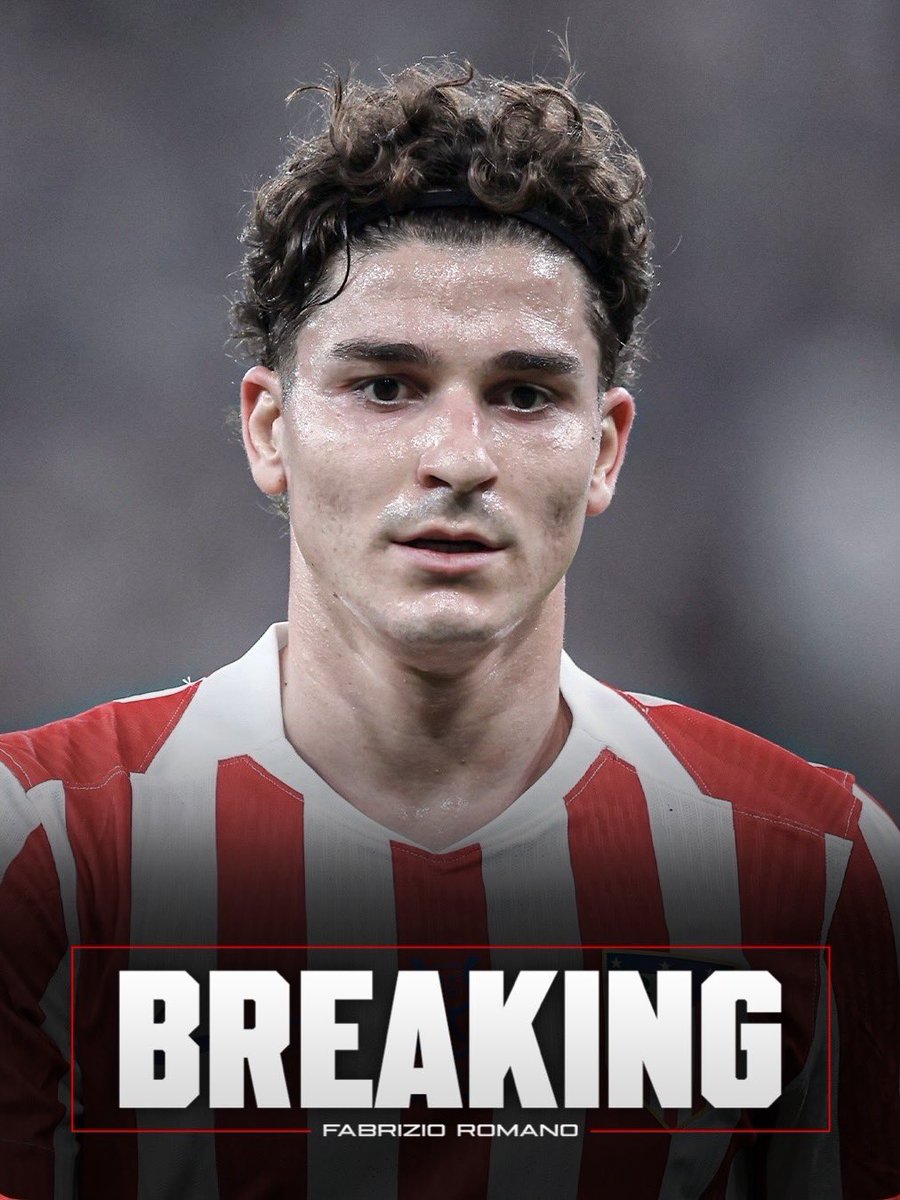FabrizioRomano's tweet photo. 🚨🔴⚪️ Diego Simeone: “Julián Alvarez will be in the squad tomorrow”.

“He's training well, and we expect the best from him, just as we do from all his teammates”. https://t.co/x3UPHrythT
