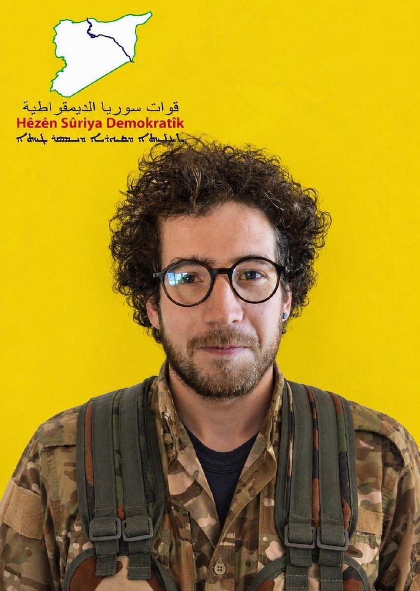 Riseup4rojavaD's tweet photo. Die SDF haben die traurige Mitteilung überbracht, daß der internationalistische Genoße Zinar Kojer/Lorkan Sharonat aus Frankreich am 18.2.2020 bei der Ausübung seiner revolutionären Aufgabe in Qamishli gefallen ist.
Unser tiefes Mitgefühl für Familie &amp; Genoss:innen. Sehid namirin https://t.co/4QcMatRmkM