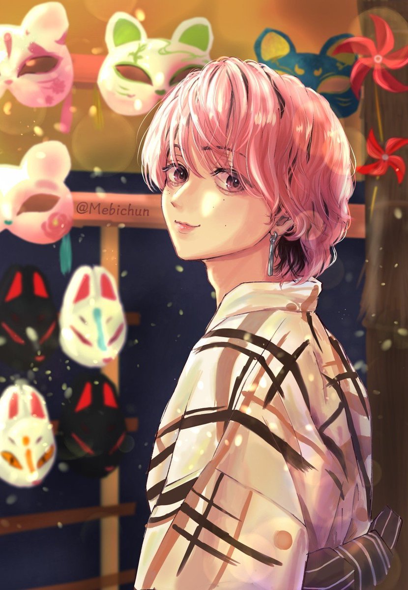 Mebichun's tweet photo. 夏祭り
浴衣姿のオフショ🩷
#SnowManイラスト https://t.co/QykE38WAeh