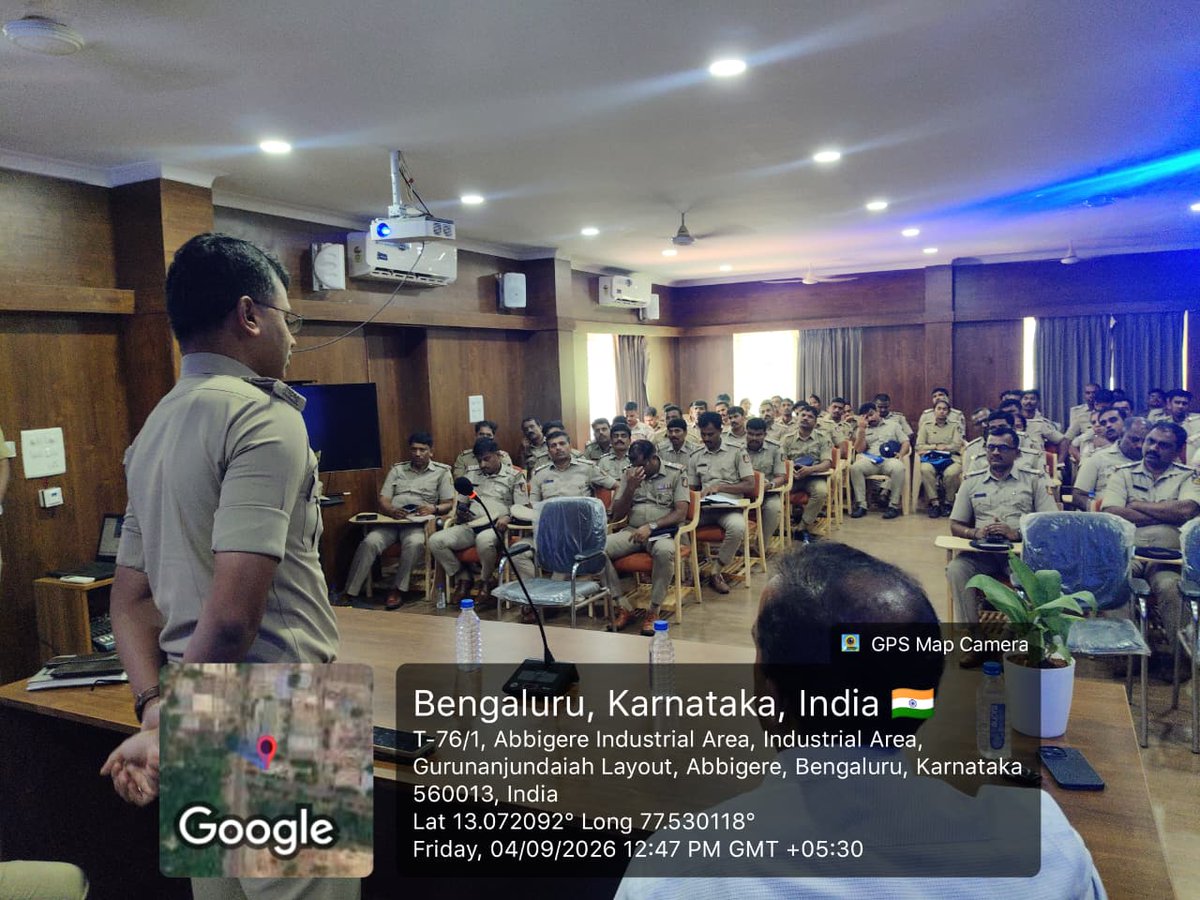DCPNorthWestBCP's tweet photo. ವಾಯುವ್ಯ ವಿಭಾಗದ ಅಧಿಕಾರಿ ಹಾಗೂ ಸಿಬ್ಬಂದಿಗಳಿಗೆ ಅಪರಾಧ ತನಿಖೆಗೆ ಸಂಬಂಧಿಸಿದಂತೆ Dr. Girish Chandra YP, Professor, Department of Forensic Medicine, Ramaiah Medical College, Bengaluru ರವರಿಂದ ವಿಶೇಷ ತರಭೇತಿ ಹಾಗೂ ಮಾರ್ಗದರ್ಶನ ನೀಡಿದರು. https://t.co/UAKt3a6wm9
