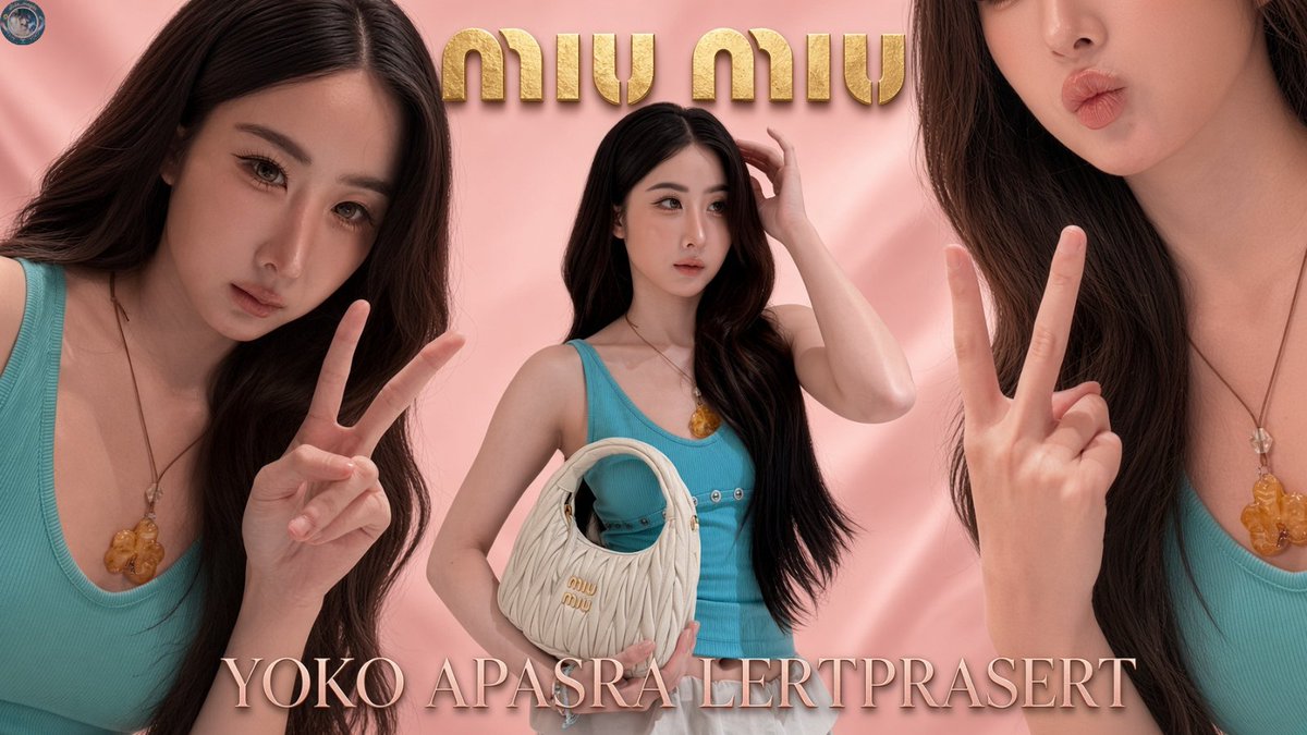 olida_magda's tweet photo. That soft baby-blue V-neck top, the fluttering grey skirt, the creamy folded Miu Miu bag in her hand, that little gold pendant catching the light - every single detail is so her: delicate, girly, effortlessly classy. And that sweet peace sign? Peak OUR CHILL Yoko energy. 🕊️✨

Go show our girl some love WHERE IT COUNTS - head straight to her Instagram, flood her feed with hearts AND WORDS of course. Let her feel the fans cheering her on. Tell her your favourite part of the outfit in her comments - the top? the bag? the cheeks? 😭💙

https://t.co/WfAEFaep2m

#YokoApasra #โยโกะอาภัสรา