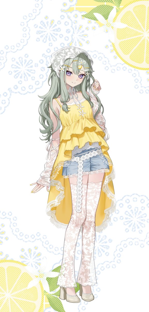 youcapriccio's tweet photo. レモン×レース×デニム🍋 https://t.co/MHIKnvnhIg