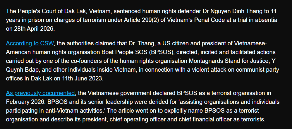 BoatPeopleSOS's tweet photo. The CIVICUS report on Vietnam also mentions BPSOS &amp; @DoctorThang. 
https://t.co/mD2ESnERXz https://t.co/BVJ4hfJSH1