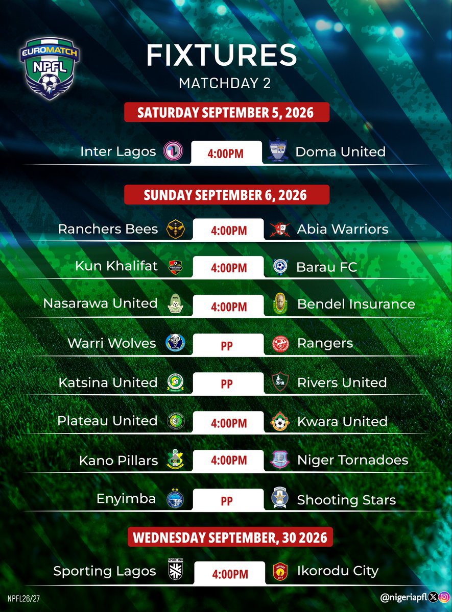 Orufuo's tweet photo. Lagos derby wahala don make me forget say my club Bendel @insurance_fc get game this weekend. After building up last season under the experienced Kennedy Boboye, is this the year we win the league again?
Up Bede! (Old fans) Adaaa Bendel! (Younger fans) π
#EuromatchNPFL #NPFL27 https://t.co/5sqr2ipwoF