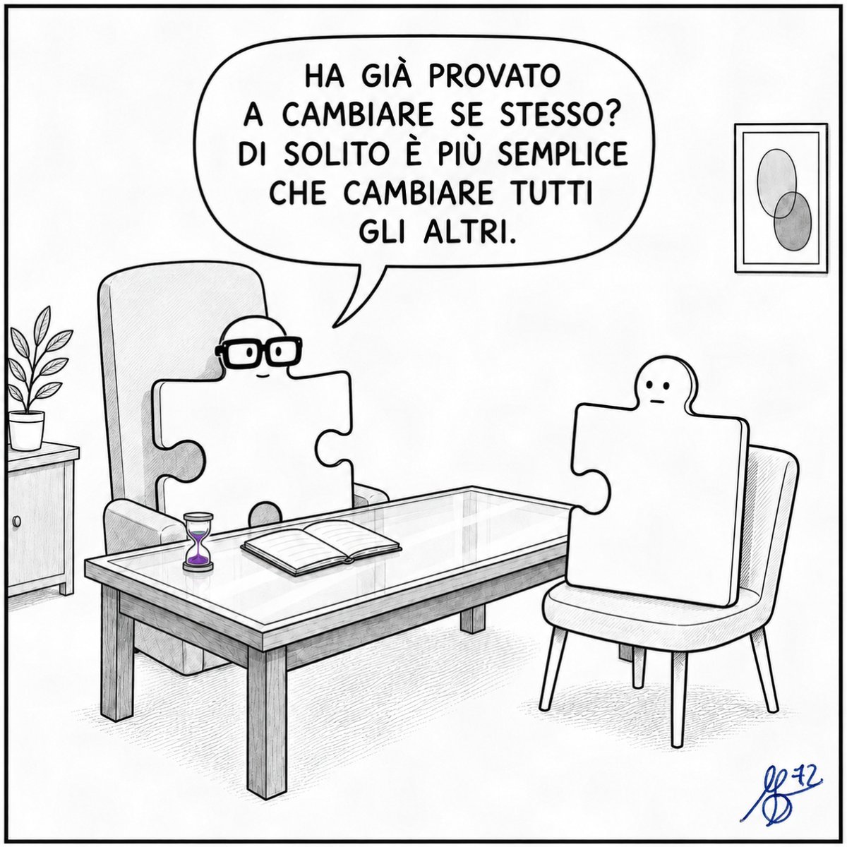 MonicaOrma's tweet photo. Anche quando il mondo ci appare ingiusto o contraddittorio, non abbiamo il potere di rieducarlo. Possiamo però cambiare il modo in cui ci rapportiamo alle persone e gestiamo le situazioni.

https://t.co/fO8u6kWsQC

#psicologia #psicostrategie #monicomio #cambiamento #fumetto https://t.co/uy066QtrCs