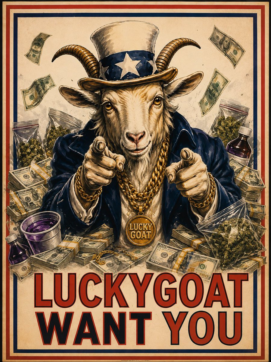 LuckyGoatCrypt's tweet photo. @CRYPTOKING2i 

$LuckyGoat is not just a meme, it’s a movement. 🐐🚀

We climb higher together, stronger every day. Stay patient, stay focused, and keep building. The biggest runs belong to those who never quit. The mountain is high, but the Goat always reaches the top. https://t.co/Hsj4wqzNKO