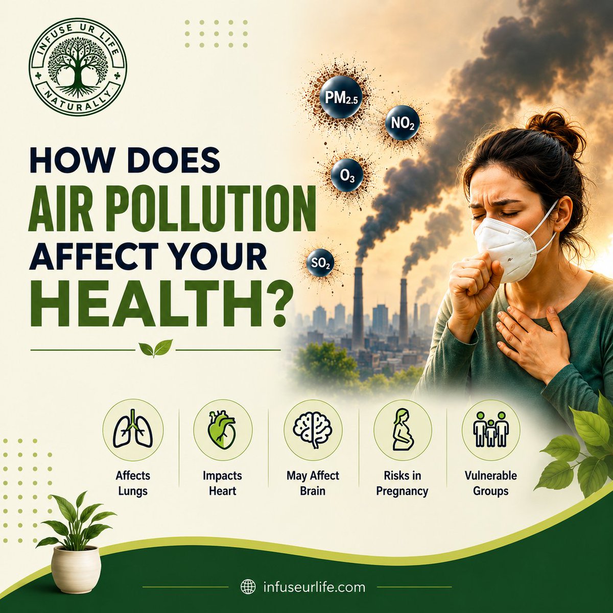 OfficialIUL's tweet photo. 🌍 The air we breathe matters. Air pollution can affect the lungs, heart, brain, pregnancy, and vulnerable groups. Learn how pollutants like PM2.5, NO₂, O₃ &amp; SO₂ can impact health—and what you should know.

Read more: https://t.co/6UCxDrnyvm

#InfuseUrLife #InfuseYourLife #IUL https://t.co/F6bxYcDL0v