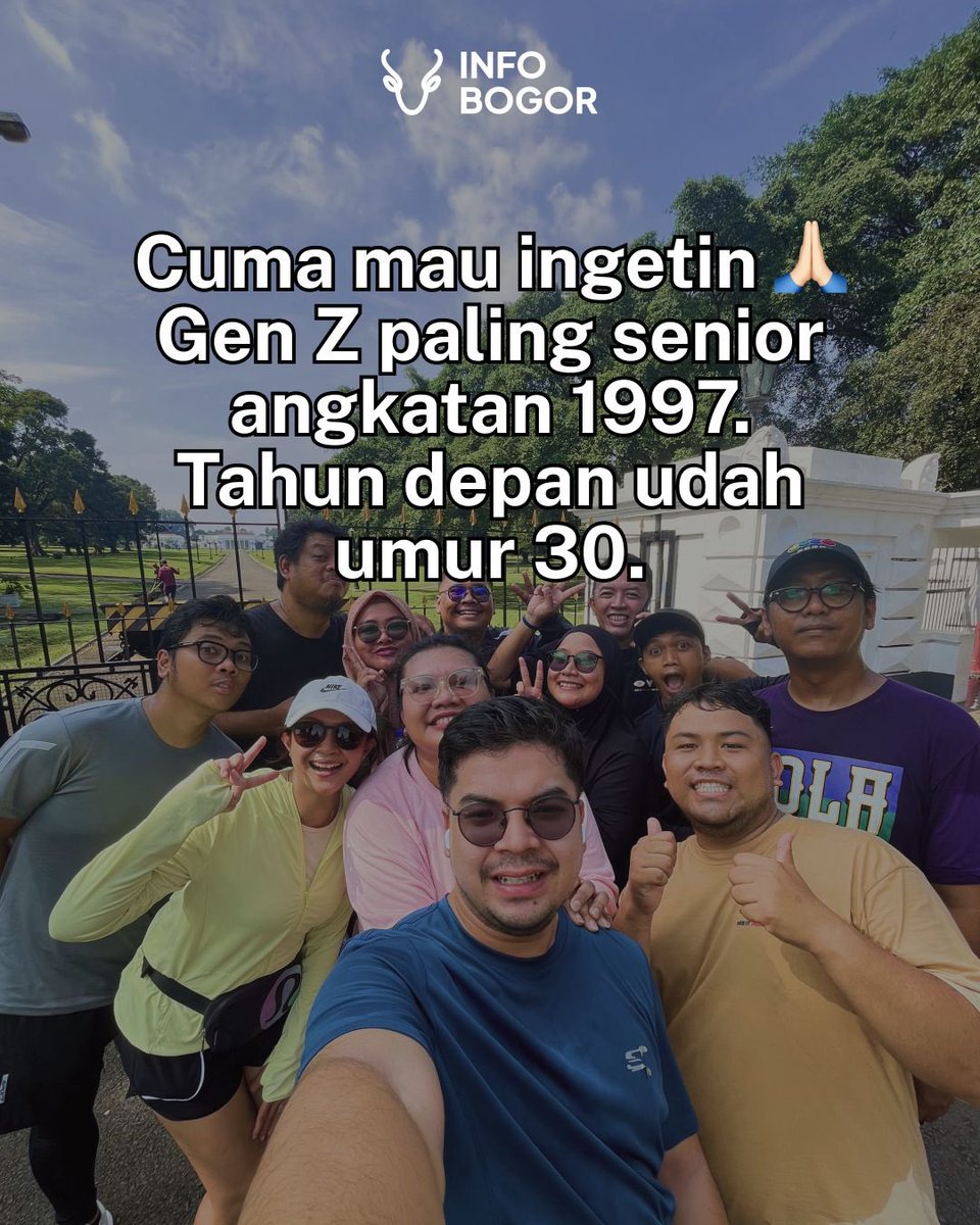 infobogor's tweet photo. Kelahiran tahun 1997 tiba-tiba tahun depan usia kepala 3 🤯

Seniornya Gen-Z, udah ada perubahan apa aja nih? jiwa muda hobi nongkrong sampai tengah malam, masih kuat begadang? makan di luar udah mulai pesen teh tawar anget/wedang jahe belum?

#infobogor #GenZ #BogorHits #POV https://t.co/Q9JxvnNnda
