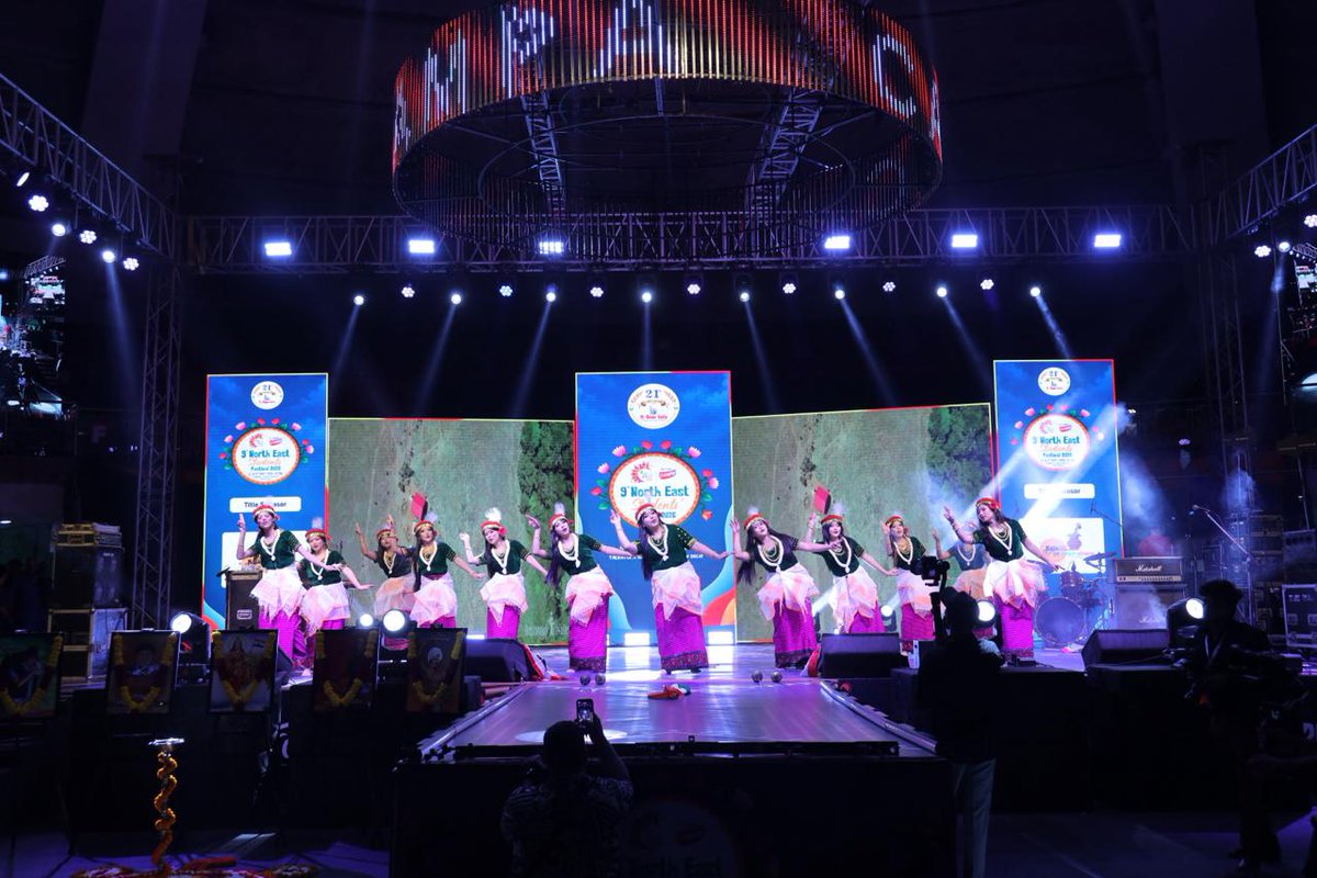 MyHomeIndia's tweet photo. Starting the 9th #NESTFEST 2026 at Talkatora Stadium with the breathtaking Mahadeva Nritya was an absolute masterclass in culture 🕉️🔥
Seeing that traditional Manipuri classical energy light up the stage in New Delhi gave major goosebumps. Combining deep-rooted heritage with the raw hype of the Northeast's youth culture is honestly elite behavior. ❤️🔥
The stadium's energy is completely unmatched, and this opening act proved why #NEStFEST is unmatched.
Let's keep this momentum going📷
#myhomeindiaat21
#MyHomeIndia
@JM_Scindia
@TawdeVinod