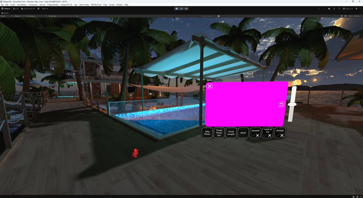 PoligonVR's tweet photo. Status update time:
We are still here and really busy with the "2.0" update. The image shows a successful conversion of a world made for the Built-In Render Pipeline to Universal Render Pipeline (photo camera as a reference that we have not yet converted) https://t.co/7mHMXOvLce