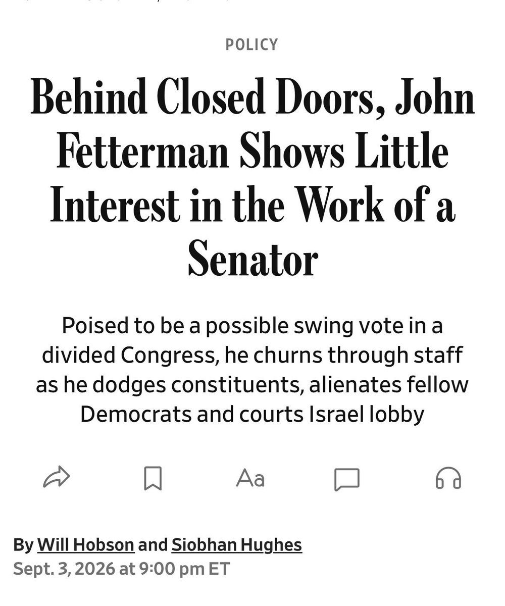 carlquintanilla's tweet photo. Fetterman text to aide: “Why do I have to keep having to meet with [Children’s Hospital of Philadelphia]?”

Aide: “Because they are worried about vaccines and Medicaid cuts.”

Fetterman: “Well I’m not.”

@WSJ 
https://t.co/IxZJWZn2Jk https://t.co/JQQoggoqOy