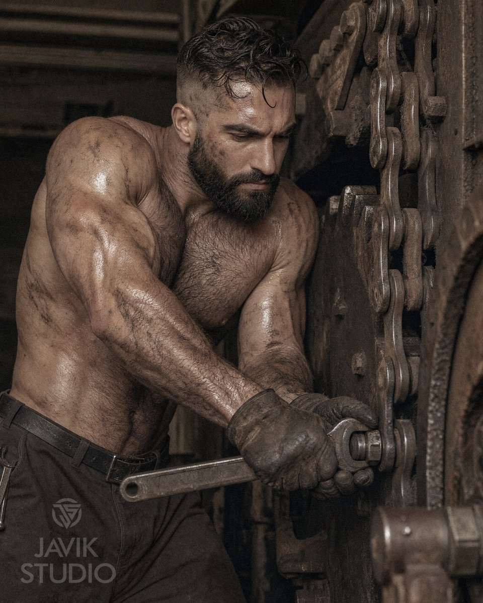 javikstudio's tweet photo. New from Javik Studio: documentary-style industrial shoot, Andrei Javik. Raw texture, natural light, no posing.

#aiphotography #aimuscle #aiinfluencer #javikstudio #andreijavik https://t.co/rs3wEbwEWQ