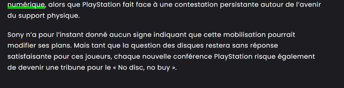 inass94's tweet photo. @conkerax @Xboxygen le titre est pas bizarre en soit conker, c'est dit de tel manière que PlayStation voyais sa comme une fete, et pas contre les pro physiques. D'ailleurs l'article insiste bien sur le fait que c'est pas le premier évènement ou les joueurs réclame le physique a nouveau. https://t.co/1QXqQYpB3e
