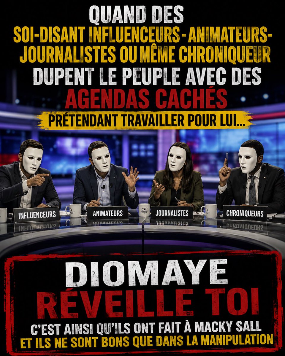 seck61900's tweet photo. Président Diomaye, réveillez-vous ! Les mêmes mécanismes qui ont contribué à fragiliser Macky Sall semblent se remettre en place : courtisans, agendas cachés, manipulation de l’opinion et fidélités personnelles. Ne laissez personne confisquer l’intérêt du Sénégal. https://t.co/zKHia0ReGn