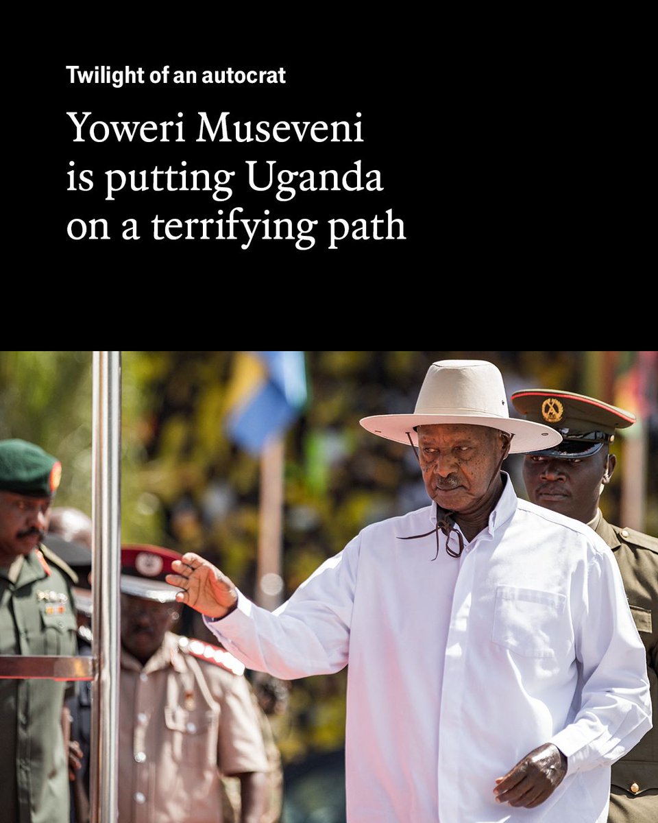 TheEconomist's tweet photo. As Uganda’s president grows frailer, potential successors are jockeying for position. The country’s plight is a reminder of how nasty things can get when an ageing autocrat starts to lose his grip: https://t.co/eUCkMRxAL5

Photo: Getty Images https://t.co/HyRkfJpi72