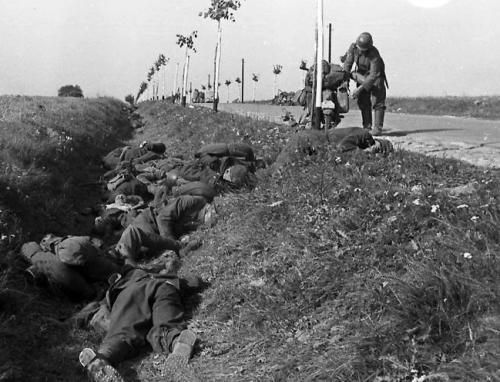 Jan34733995's tweet photo. 04.09.39 r. - w Opatowcu, "żołnierze" 2 Dywizji XV Korpusu 10 Armii Wermachtu, rozstrzelali 45 polskich żołnierzy wziętych do niewoli.

... czyste ręce Wehrmachtu! https://t.co/V3ctVwMYbI