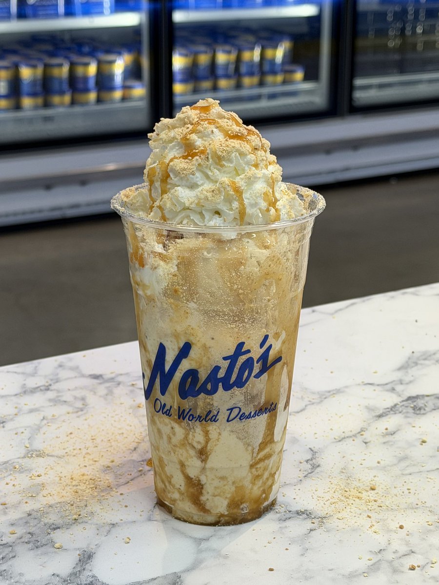 NastosIceCream's tweet photo. Hello Friday! Our Pumpkin Pie Sundaes are now available. 🎃🍦🥧🧡 
Made with pumpkin and graham slam ice cream, then layered with caramel &amp; graham cracker crumbs. #sundaes #labordayweekend #PumpkinSeason #Nastosicecream #nastoswoodbridge https://t.co/ENRLlL0gT5