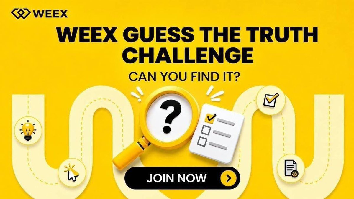markbul2's tweet photo. WEEX Truth Challenge #14 is LIVE! 

Think you can find the answer? Check the event page, find the answer, take a screenshot, and submit your entry with your UID.
 
20 winners × 5 USDT
Sep 4 – Sep 8

Don't miss out!
#México #ForoMadrid2026 #WEEX #TruthChallenge #Crypto https://t.co/nje3X4klM9