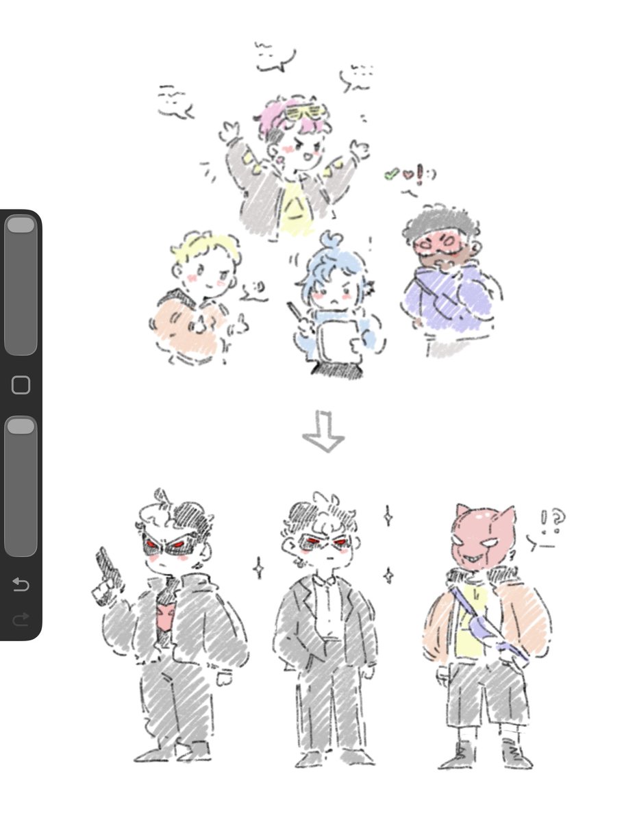 garlic_24839's tweet photo. Teen Titans designing his new outfit >:D https://t.co/rP79YLB6XR