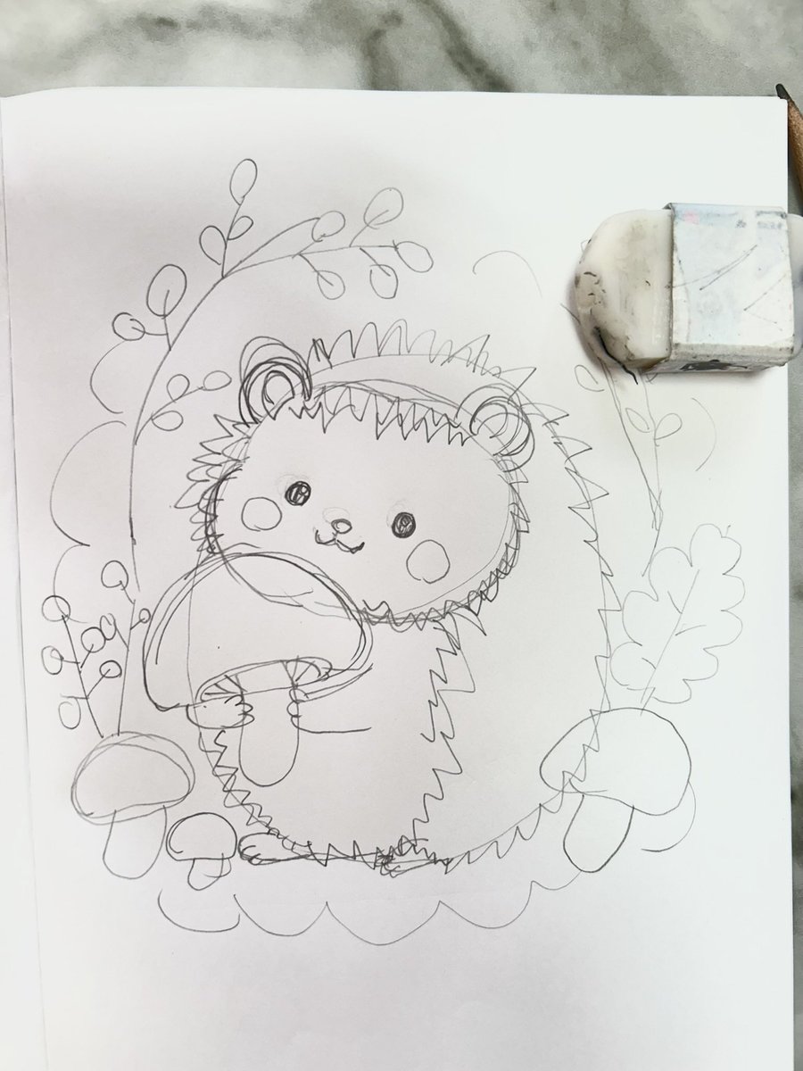 chikidari's tweet photo. ラフとタイムラプスと完成と🍄

#イラスト https://t.co/030Wpl1IlT