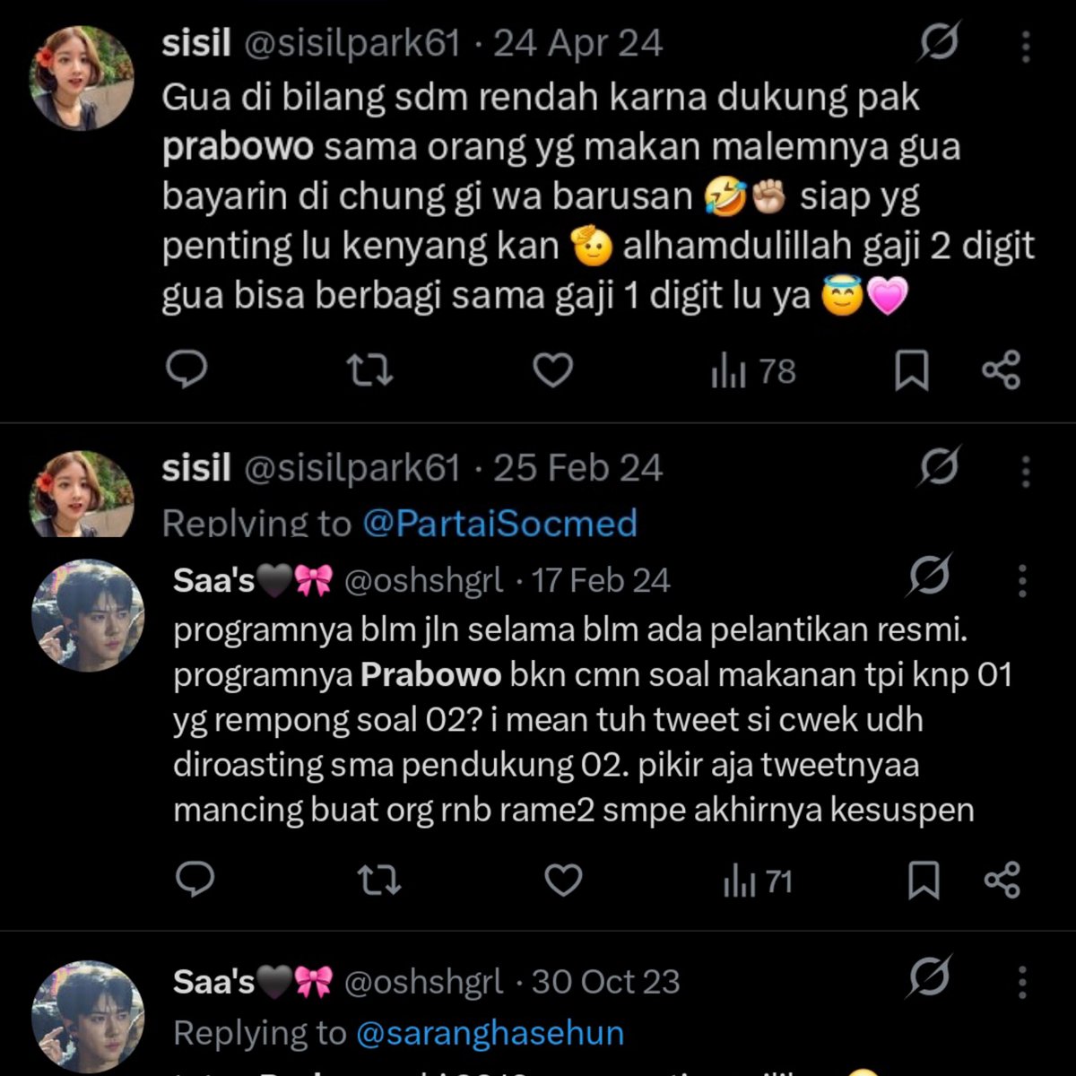 geniusidolB56's tweet photo. oalah moment versi haters baekhyun:

02 voters ✅
pembela aparat ✅
golput ✅ https://t.co/kwmz0URFck