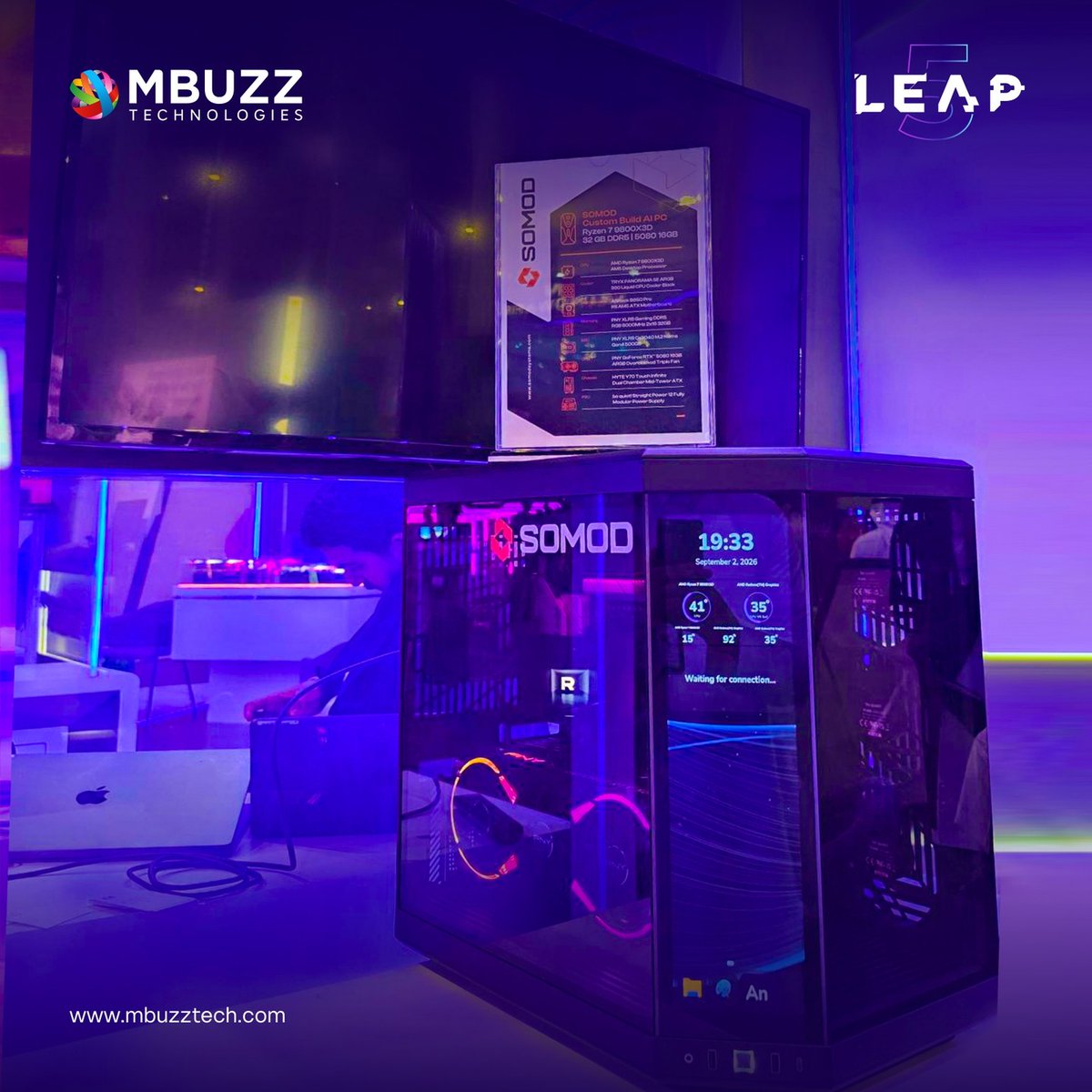 MBUZZTech's tweet photo. SOMOD at LEAP.
A look back at SOMOD’s AI PC, built for demanding AI workloads and high-performance computing.
Proud to showcase SOMOD and be part of conversations shaping the future of AI.
More to build. More to come.
#SOMOD #LEAP #AIPC #AIComputing #Technology #Innovation https://t.co/DXuwWk40Zj