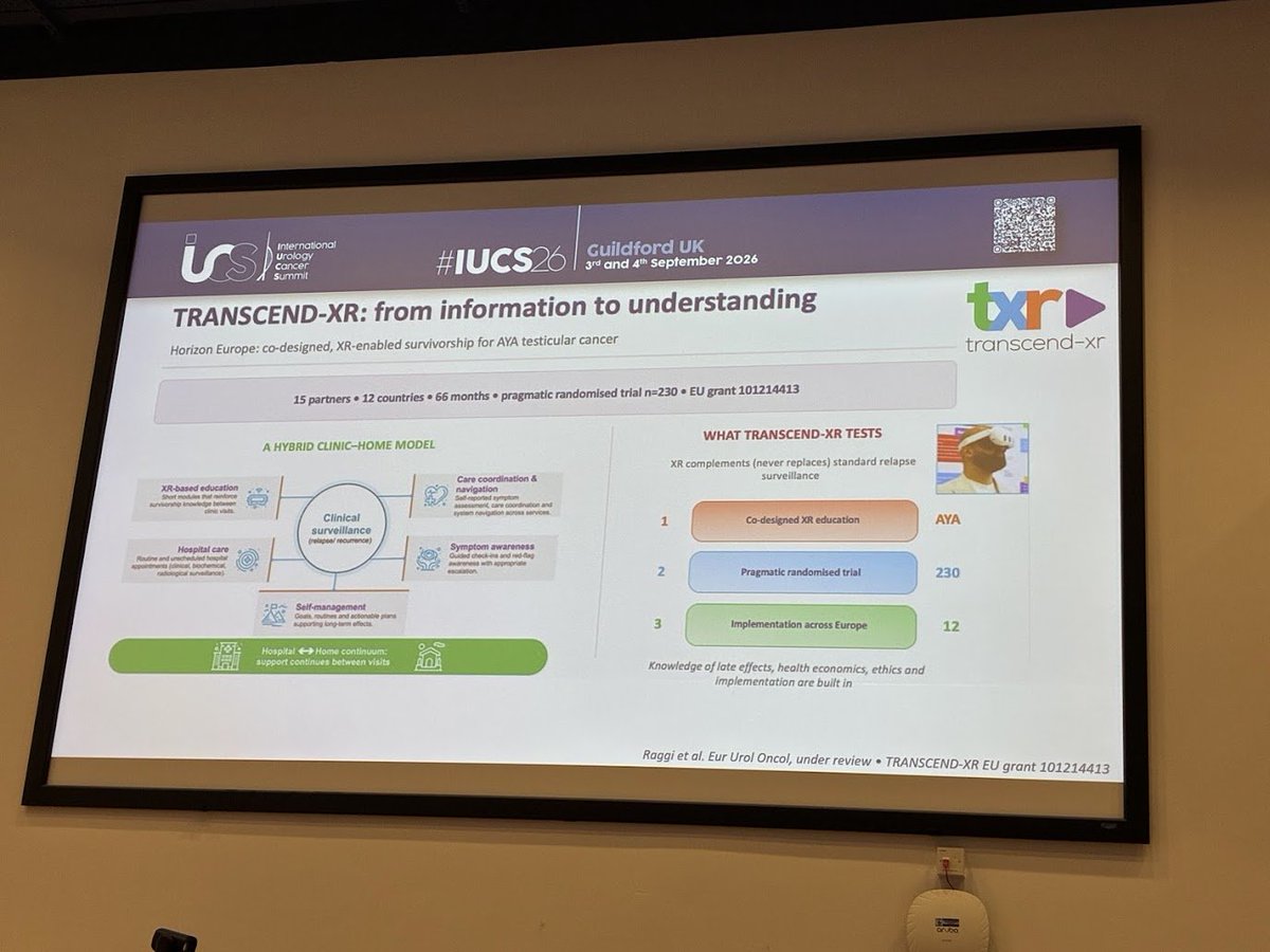 montypal's tweet photo. Great to see progress in #testicularcancer as reported by @DanieleRaggi83 @royalmarsdenNHS. Compelling data for miR-371a-3p via studies done through @SWOG/@CDNCancerTrials. Excited to see EU-grant funded work in TRANSCEND-XR. @gbanna74 @ravikanesvaran #IUCS26 https://t.co/Q9ObuMyVHM