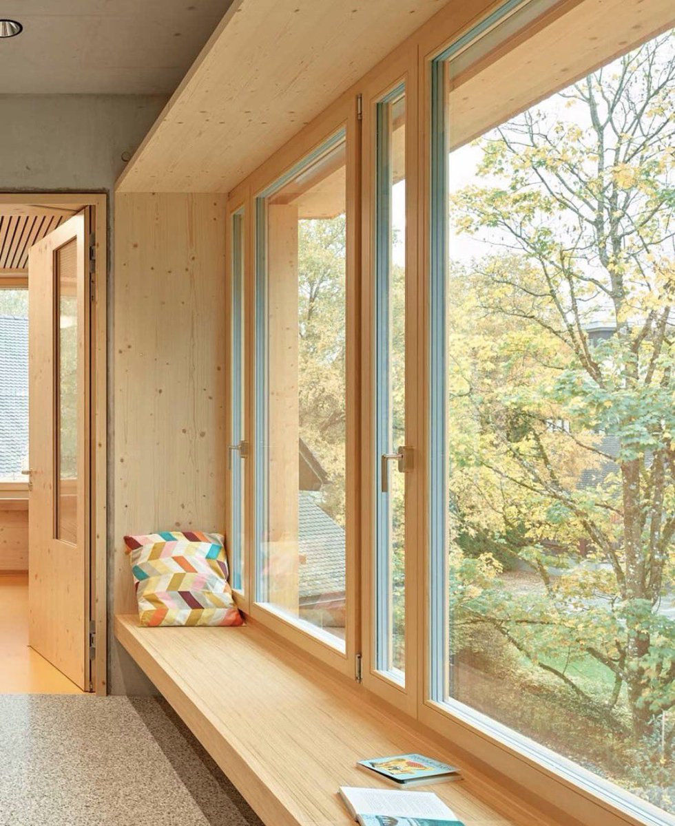 SustainableTall's tweet photo. I’m asking you to again look at the quality of new schools being built in Switzerland 

This is in Zug, and designed by Gut Deubelbeiss Nill Architekten https://t.co/NctGT8QyXI