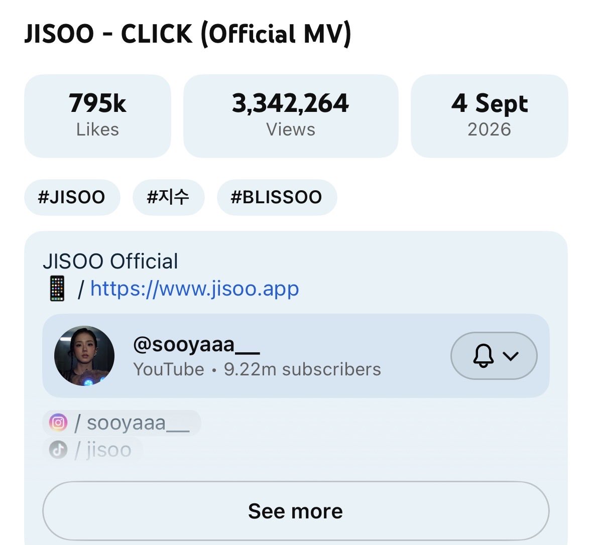 kimsooyaee's tweet photo. The likes ?!!! I think views are frozen but I think it fixed https://t.co/UB5T5ynuRw