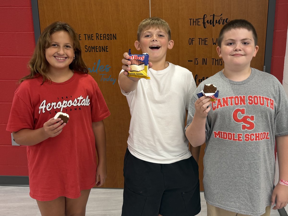 CantonSouthMS's tweet photo. Ice cream sandwiches yesterday? Absolutely!

No big reason. No special occasion.

Just because.

Enjoy the long weekend, everyone! Have a great few days, and we can’t wait to see you back on Tuesday! https://t.co/eLmu8exd22