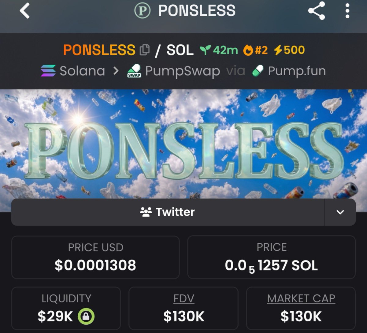 Raghavak0nSol's tweet photo. 2x ✅✅✅✅✅✅✅✅✅✅✅✅✅
$PONSLESS
MCAP: $130K
CA:
GLRGgpetTFGoetoD2A2CmTVCJTrnqfyxMGqPWFMcpump
#SOL
#PONSLESS https://t.co/sSJFPjj8J4