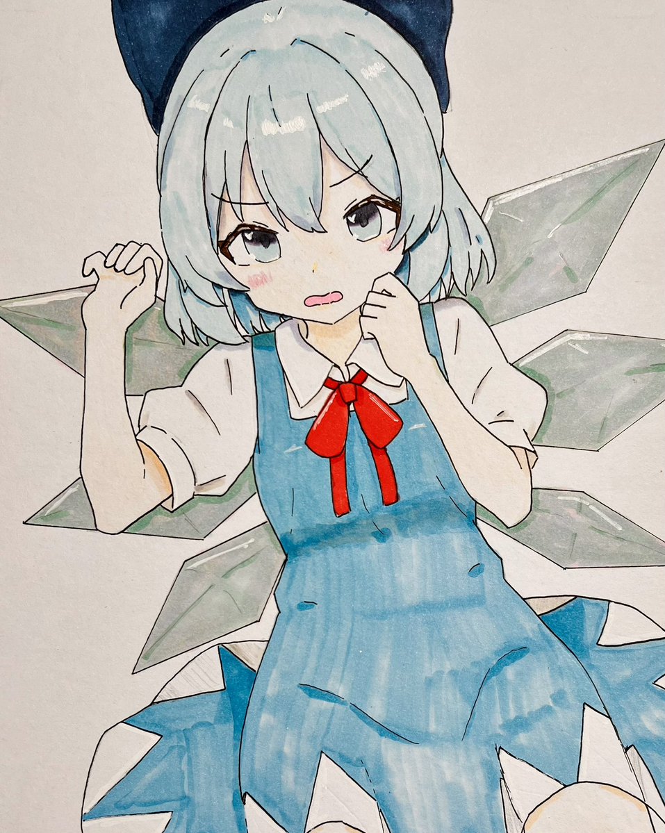 NN94915481's tweet photo. 照れ照れチルノ https://t.co/HkrbGIA4g1