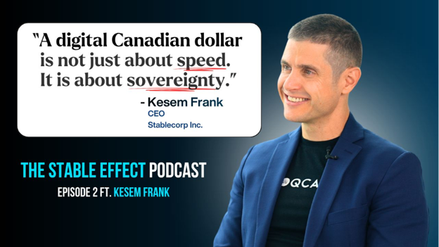 stablecorp's tweet photo. The future of money is moving onchain. Canada can’t afford to be left behind.

In Episode 2 of The Stable Effect, Kesem Frank explains why this isn’t just about speed. It’s about sovereignty. https://t.co/XNH6PyBtw2