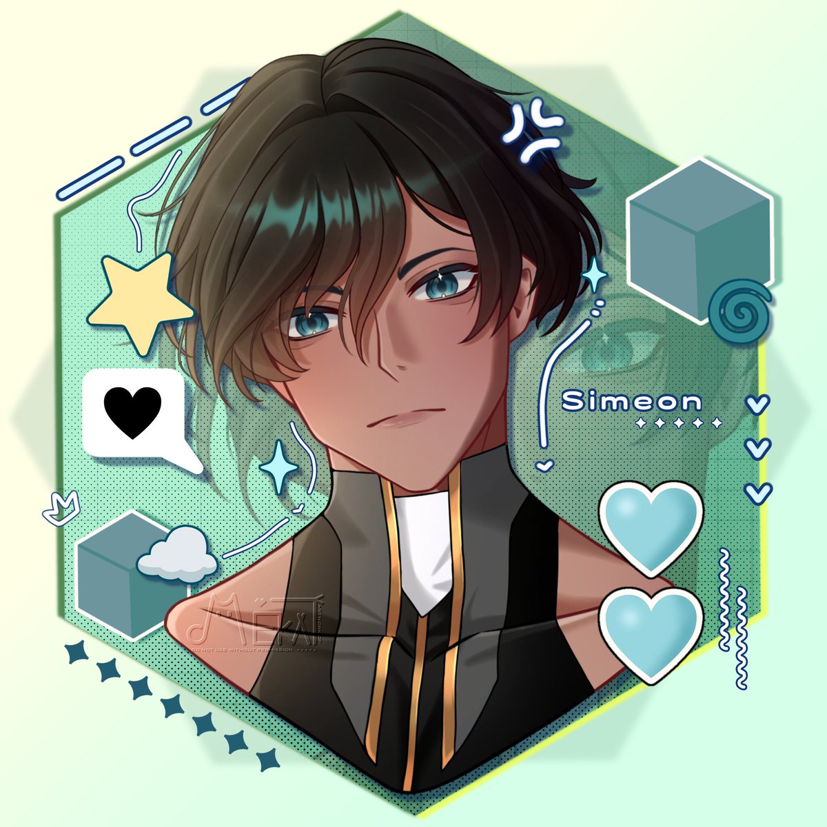 Ka_MekaHenio's tweet photo. 🍀 | Repost my old artwork
Fanart Simeon Cantabile from game: Obey Me🤎💚
🔹🔷🔷🔹
#smallartist #artmoots #digitalart #ibispaintx #character #art #artwork #ilustrator #ilustration #graphicdesign #design #artstyle #ibispaintx #digitaldrawing #fanart #simeon #obeyme #game https://t.co/HekucYJBAg